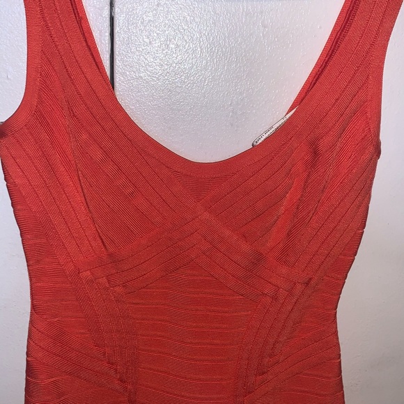 Coral Herve Leger Dress - 100% authentic - Picture 5 of 8